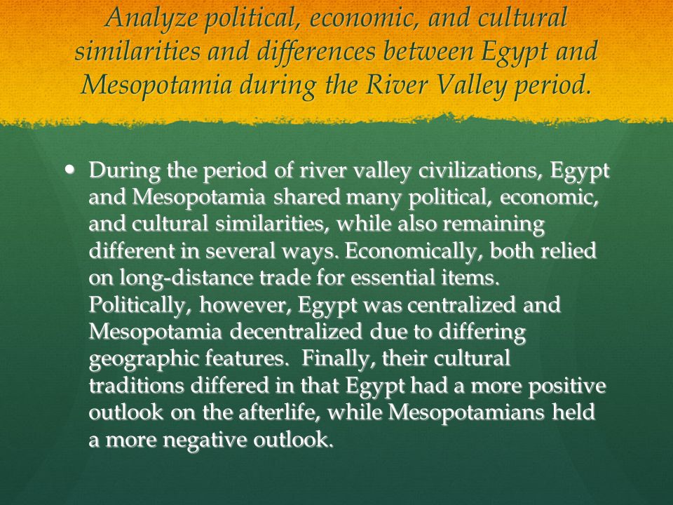 Difference Between Mesopotamia and Egypt